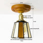 DecorBites™ Green Glass LED Ceiling Lamp Nordic Wood Copper Ceiling Lights