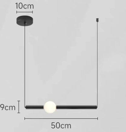 DecorBites™ Glass Rod Pendant Light - Modern Long Hanging Lamp for Living Room, Bedroom & Shop