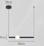 DecorBites™ Glass Rod Pendant Light - Modern Long Hanging Lamp for Living Room, Bedroom & Shop
