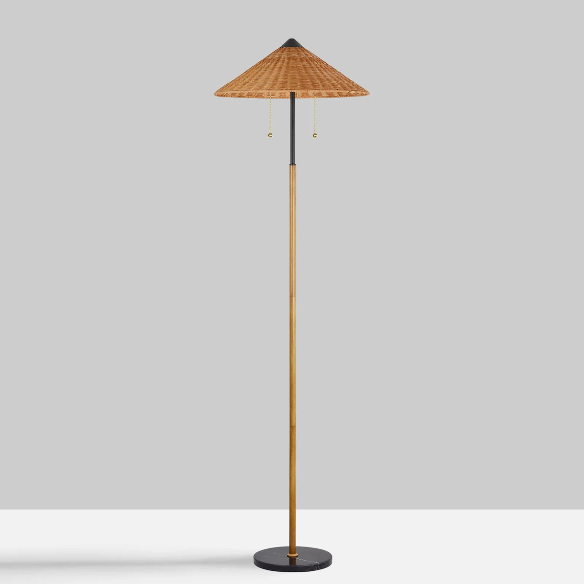 68 Inch Floor Lamp Minimalist Rattan Lampshade Traditional Style Lamp