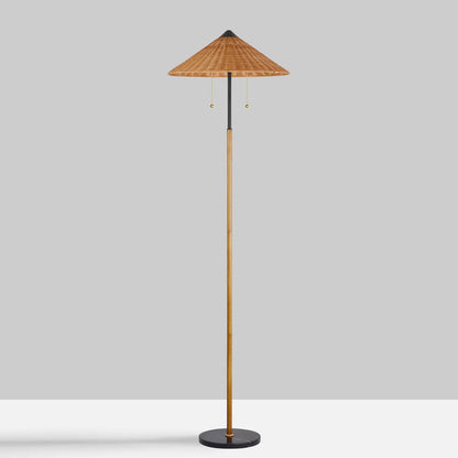 68 Inch Floor Lamp Minimalist Rattan Lampshade Traditional Style Lamp