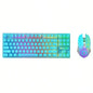 Free Wolf T87 Wireless Charging Keyboard Mouse Set Game Luminous Wireless Keyboard and Mouse Set