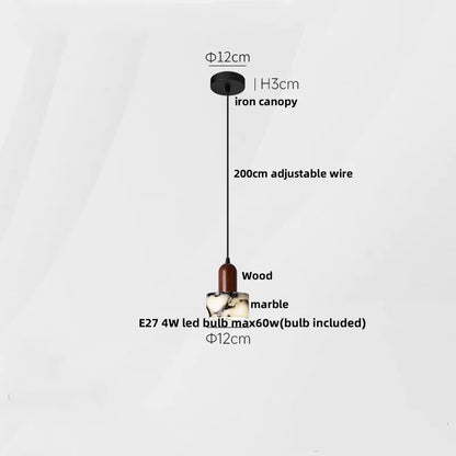 DecorBites™ LED Pendant Lamp Adjustable Wire Globe Hanging Light Fixtures