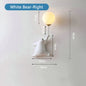 DecorBites™ Kids Bear Moon Wall Lamp | 3D Printed Bedroom Interior Light