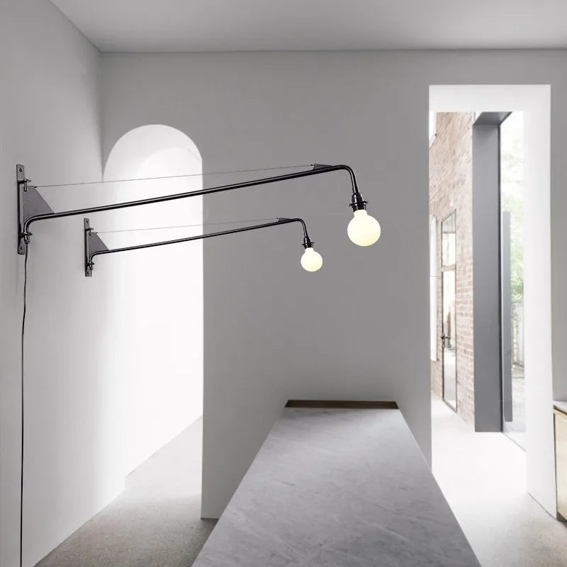 DecorBites™ Industrial Pipe Swing Arm Wall Lamp for Loft Kitchen Decor