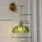 DecorBites™ Green Glass Knob Switch LED Wall Lights for Kitchen, Bedroom, Living Room