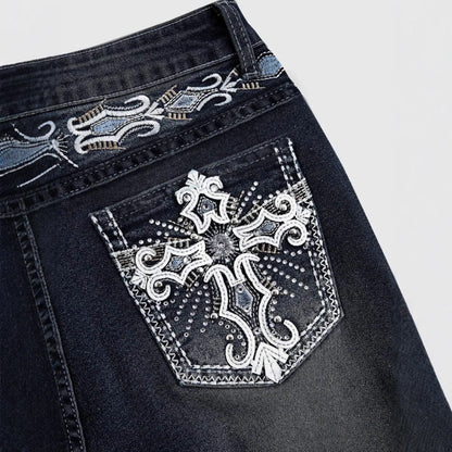 2026trendy Y2K Style Flare Jeans for Women Dark Wash Skinny Fit with