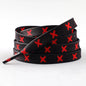 Black Red Banned Shoe Laces for Af1/aj MWTD Chicago Striped Infrared