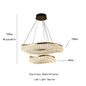 DecorBites™ Golden Crystal Chandelier Luxury Round Pendant Lamparas Art Decor Fixture