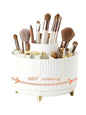 360° Rotating Makeup Organizer - 1pc Plastic Cosmetic Storage with 5