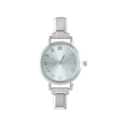 1PC 's Stainless Steel Round Simple Watch Bracelet Bangle for Friend