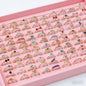 6/8/12/24/48/100pieces Fashion Colorful Rhinestone Ring Set for Women