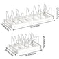 DecorBites™ Kitchen Organizer: Expandable Storage Rack for Cabinets with Drawer and Cutting Board Slot