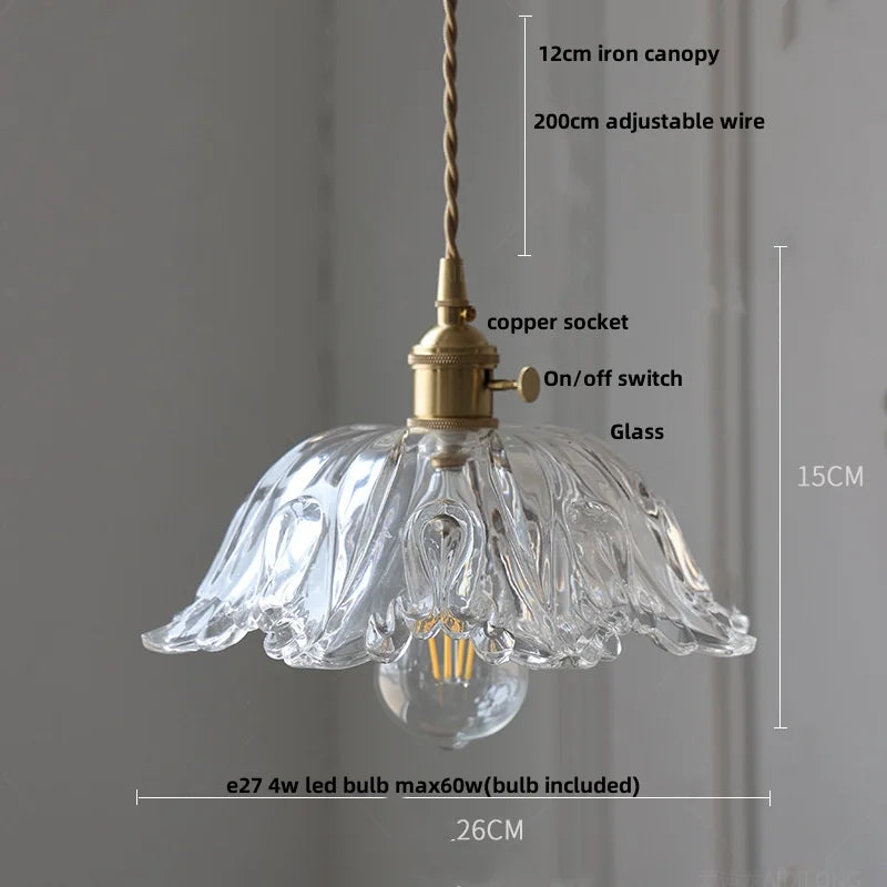 DecorBites™ Glass LED Pendant Lamp: Nordic Modern Design, Adjustable Hanging Light Fixture