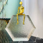DecorBites™ Golden Figures Sculpture: Modern Desk Ornament for Room Aesthetics