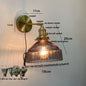 DecorBites™ Glass Pull Chain LED Wall Lamp Copper Socket Study Living Room Stair Light