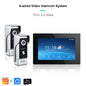 ANJIELO Tuya Smart Video Intercom System 7 inch 10 Touch Screen Video Doorbell Suit for Home Apartment