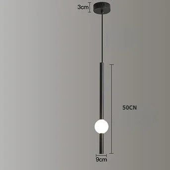 DecorBites™ Glass Rod Pendant Light - Modern Long Hanging Lamp for Living Room, Bedroom & Shop