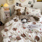 DecorBites™ Korean Floral Print Single Duvet Cover: Sweet Comfort, All Seasons, Skin-Friendly