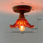 DecorBites™ Green Glass LED Ceiling Lamp Nordic Wood Copper Ceiling Lights