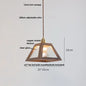 DecorBites™ Glass LED Pendant Lamp Walnut Wood Brass Hanging Lights