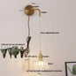 DecorBites™ Glass Copper LED Wall Sconce | Pull Chain Switch | Adjustable Bathroom Light