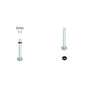 2pcs Glass Ear Gauges Stretching Kit Short Taper Expander 1.6-16mm