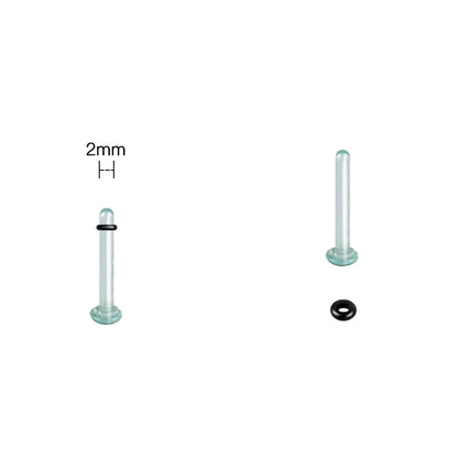 2pcs Glass Ear Gauges Stretching Kit Short Taper Expander 1.6-16mm