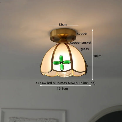 DecorBites™ Glass Flower LED Ceiling Lights - Modern Nordic Canopy Lamparas Techo