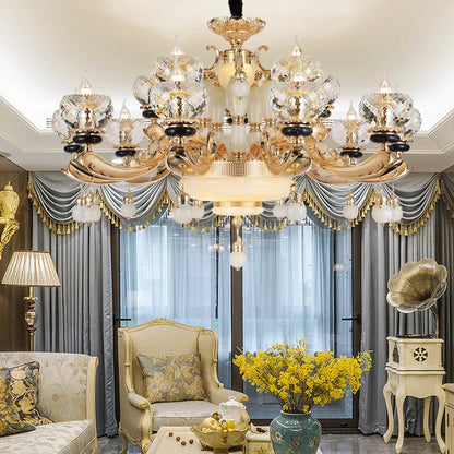 DecorBites™ Luxe Crystal Chandelier for Bedroom, Living Room, and Dining Room