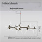 DecorBites™ LED Chandelier: Modern Gold Black Ceiling Pendant for Kitchen Dining Living Bedroom