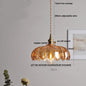 DecorBites™ Glass LED Pendant Lamp with Wood Handle - Modern Nordic Hanging Light