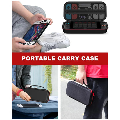 Carrying Case Kit For Switch 2 (2025), Travel Case Hard Shell Box for NS2 Game Console with Screen Film, TPU Case, Joystick Caps