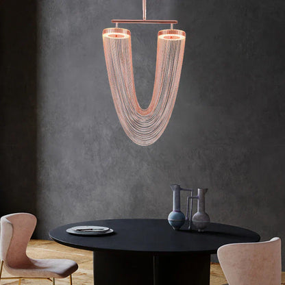 DecorBites™ LED Aluminum Ceiling Chandelier Lighting Hanging Lamps for Foyer