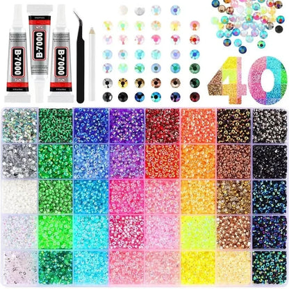 Multicolor Resin Rhinestone Kit Sparkling DIY Decoration Jelly Rhinestones Diamond Art Bedazzling Rhinestones