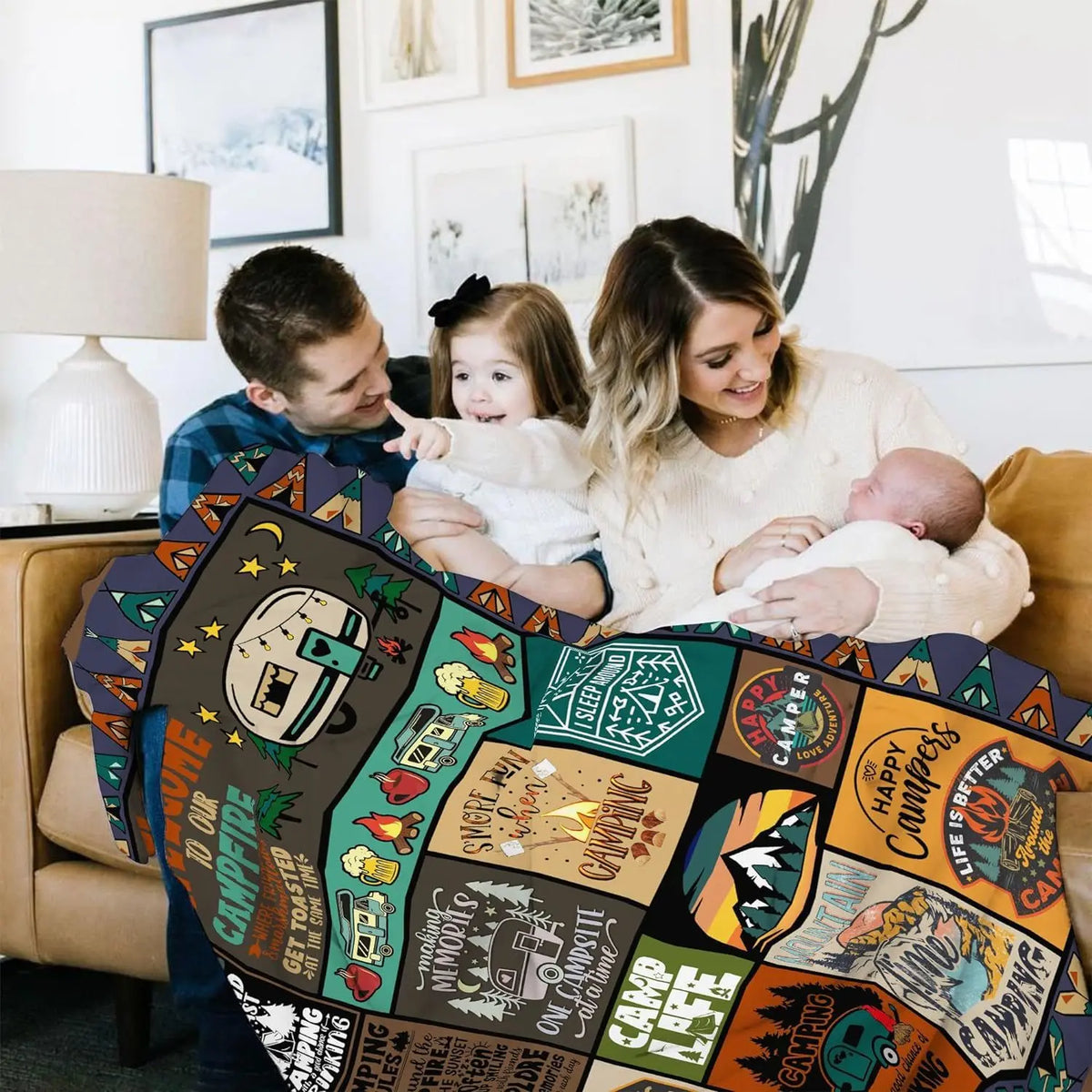 Camping Blanket for Camping Enthusiasts, Creative Gifts for Men or