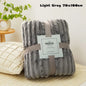 New Double Sided Warm Blanket Skin-Friendly Warm Conditioning Quilt Ultra Soft Solid Color Striped Blankets