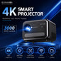 CAIWEI A6W 4K Projector Full HD 1080P Home Theater Auto Focus Android for Movies Video Smart Beamer Portable Projector 3000 ANSI