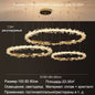 DecorBites™ Golden Crystal LED Round Chandelier for Luxury Indoor Lighting