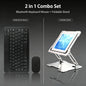 Bluetooth Wireless Keyboard and Mouse Combo Portable Mini Rechargeable for iPad Tablet Mobile Phone Android iOS Windows PC