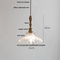 DecorBites™ Glass LED Pendant Lamp with Wood Handle - Modern Nordic Hanging Light