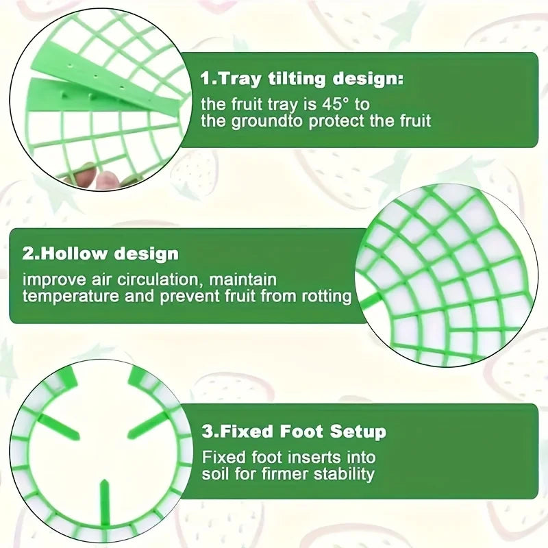 10/20pcs Green Strawberry Planting Racks, Watermelon Support Frames, 3-Legged Plant Protector, Easy Assembly plant accessories
