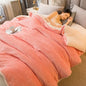 Wool Throw Blanket Keep Warm Winter Bed Blankets Double Sided Queen Duvet Cover Camping Double Bed Cover Bedspread On The Bed
