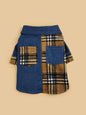 Dog Cloth for Small Dogs Costume Jean Puppy with  Doggie Plaid Pet Clothes Soft Apparel Attire
