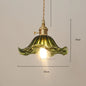 DecorBites™ Green Glass LED Hanging Light Fixture Copper Socket Modern Pendant Lamp