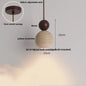 DecorBites™ LED Knob Switch Pendant Lamp Yellow Travertine Copper Wabi Sabi Hanging Lights