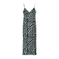 Beach Print Top Pants Women Set Sexy Sling V-Neck Long Blouse Wide Leg