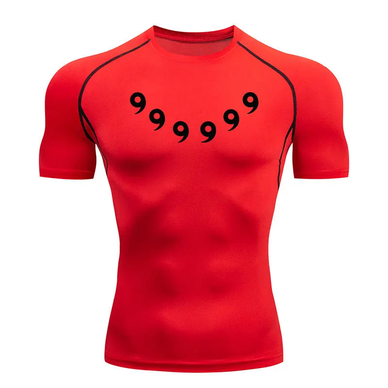 Anime Compression Set Running Sport Fitness Suit for Men Quick Dry