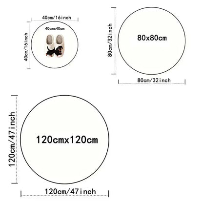 Bohemia Luxury Pattern Persian Round Carpet Washable Decoration Home