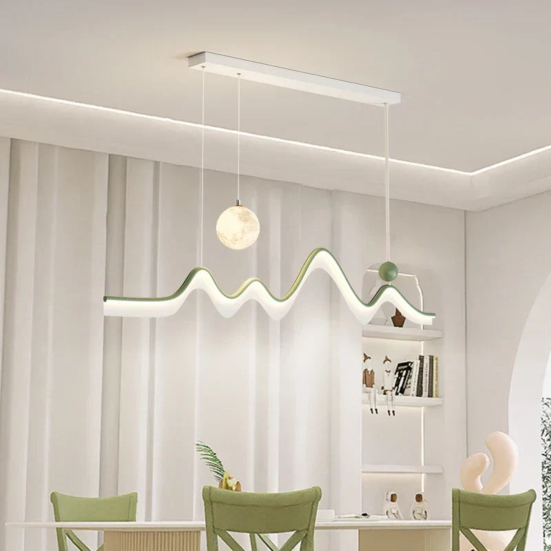DecorBites™ LED Chandelier: Modern Minimalist Pendant Light for Dining Room, Kitchen, Home Lighting